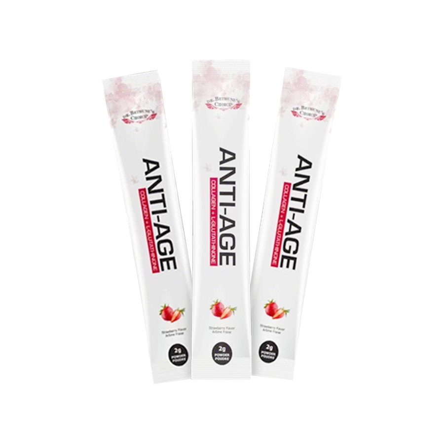 Dr. Bethune's Choice Anti-Age Collagen and L-Glutathione strawberry sachets